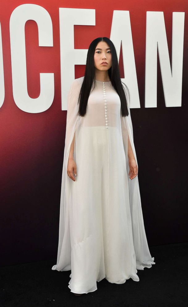 PHOTO: The actress Awkwafina arrives for the premiere of "Oceans 8", June 5, 2018, in New York.