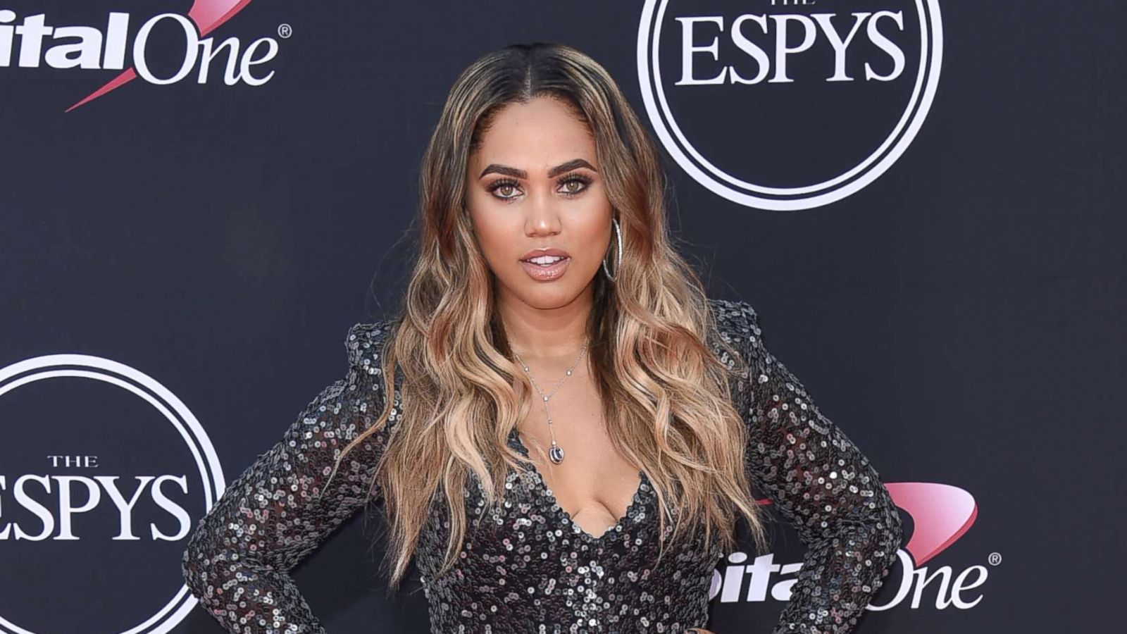 PHOTO: Ayesha Curry arrives at the ESPYS at the Microsoft Theater on July 12, 2017, in Los Angeles.