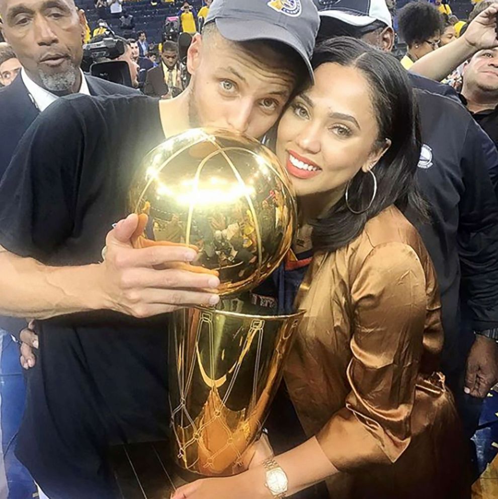 PHOTO: Ayesha Curry celebrates her husband Steph Curry's NBA championship win.