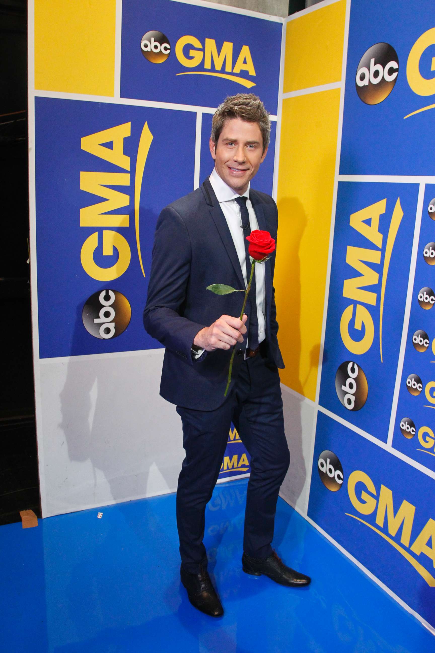 PHOTO: Arie Luyendyk Jr., the race car driver who appeared on season eight of "The Bachelorette" in 2012, was revealed as the new Bachelor on "Good Morning America" on Sept. 7, 2017.