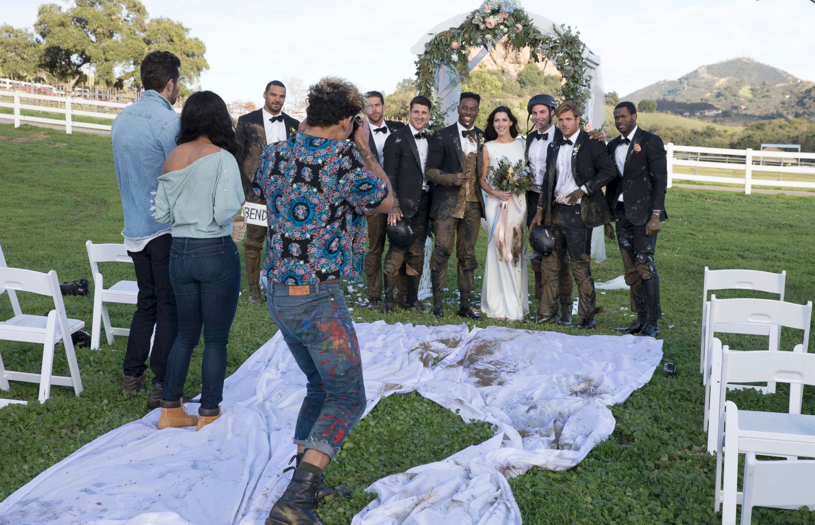 PHOTO: Bachelorette Becca Kufrin, with some of the contestants, tries to find a soul mate, on "The Bachelorette," June 4, 2018, on The ABC Television Network.