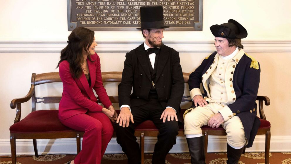 PHOTO: "The Bachlerotte" Becca Kufrin and the contestants headed to Richmond, Va., where the seven men pay homage to Virginia as they take a history quiz and then participate in the "Beccalection 2018" debate. 