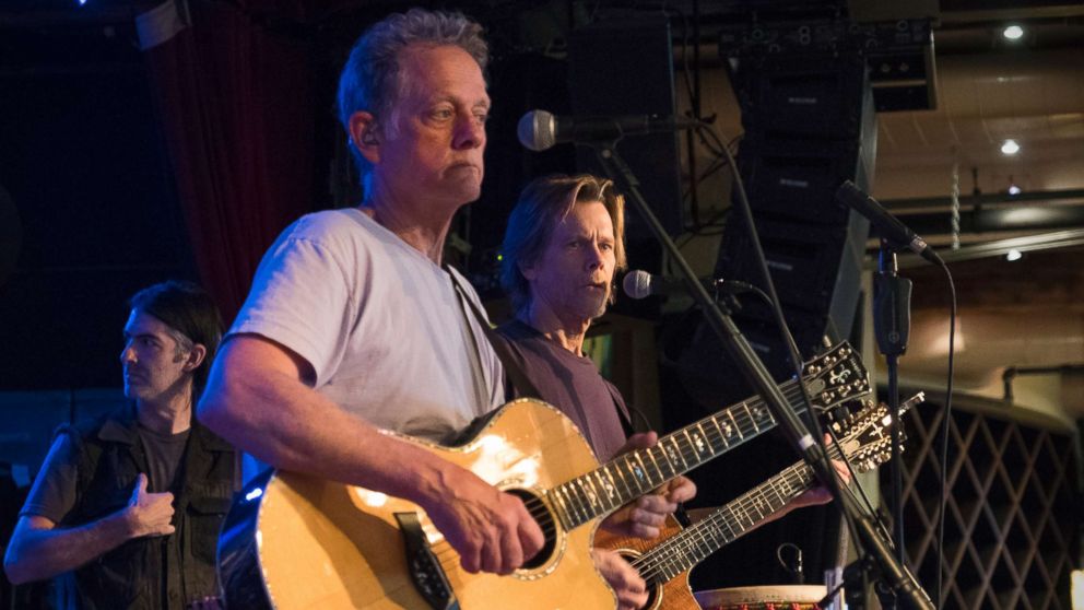 PHOTO: Kevin Bacon sings as his brother Michael Bacon plays guitar at their sound check before their sold out show at City Winery in New York City, on August 22.
