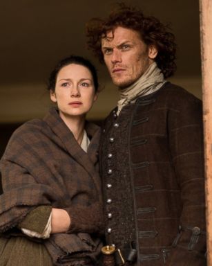 PHOTO: Caitriona Balfe and Sam Heughan in a scene from "Outlander," 2014.