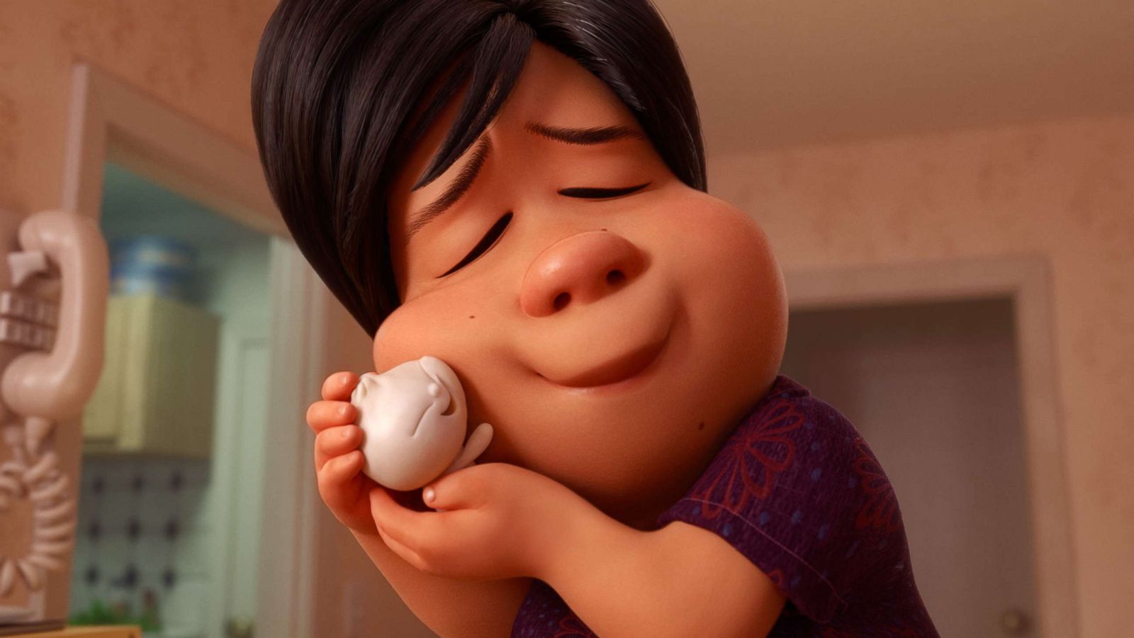 PHOTO: The mother in Pixar's new short "Bao" hugs a baby dumpling that comes to life.