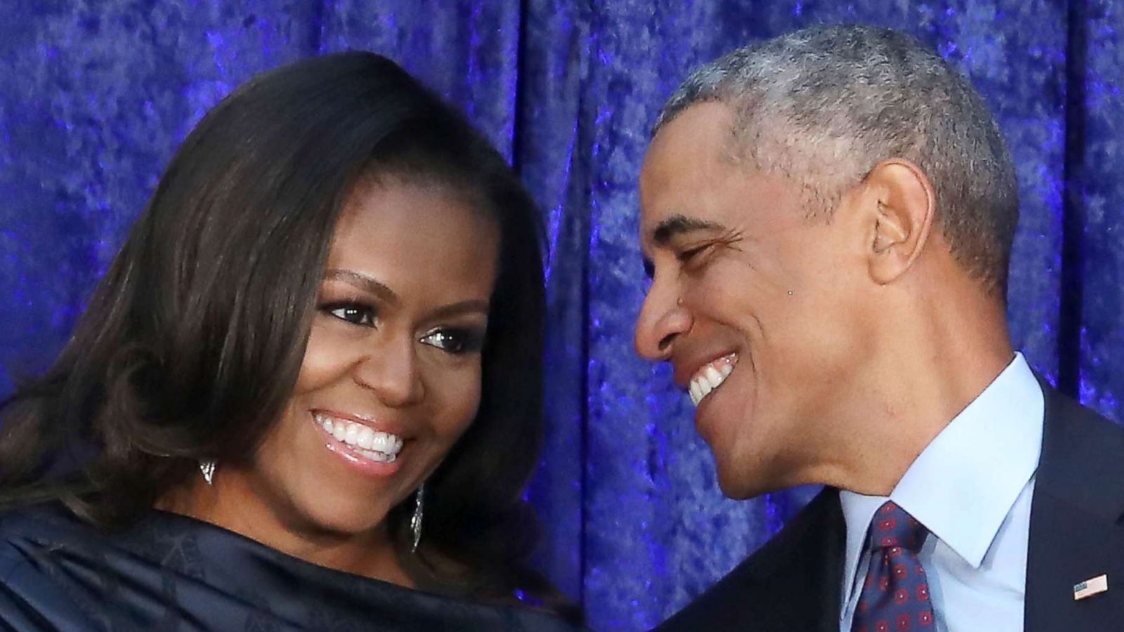 PHOTO: Former U.S. President Barack Obama and first lady Michelle Obama participate in the unveiling of their official portraits during a ceremony at the Smithsonian's National Portrait Gallery, Feb. 12, 2018, in Washington, DC.