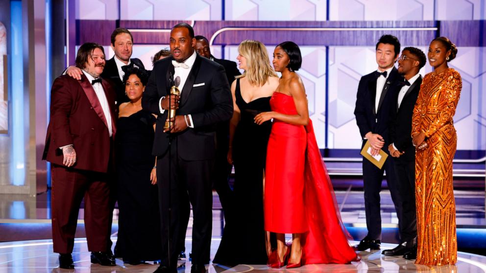 PHOTO: The cast of The Bear at the 81st Annual Golden Globe Awards, airing live from the Beverly Hilton in Beverly Hills, Jan. 7, 2024.