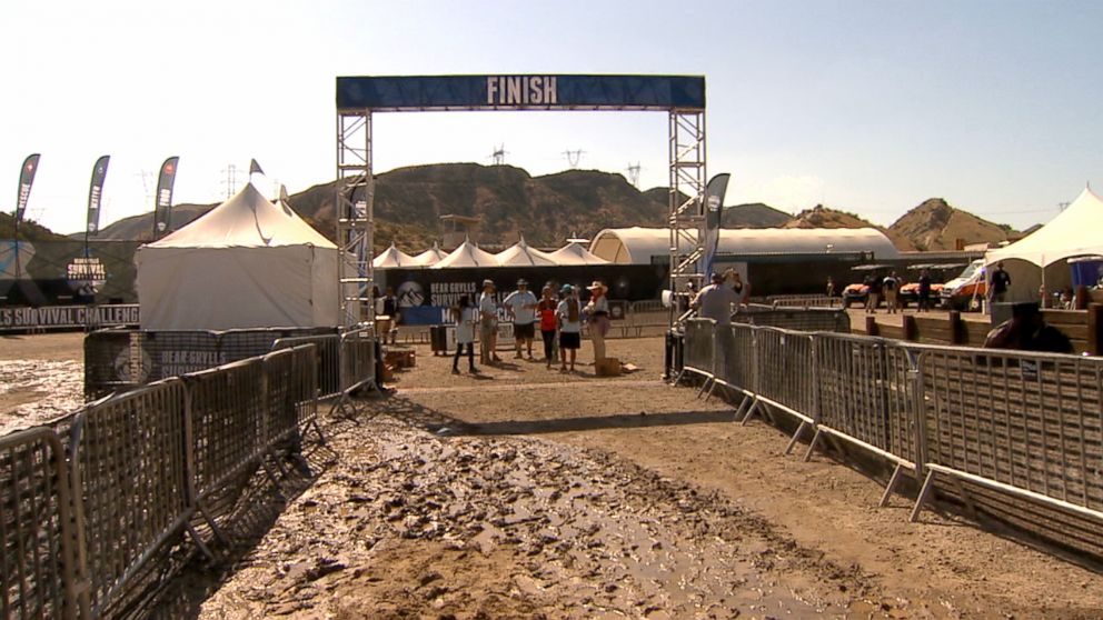 PHOTO: The finish line at the new Bear Grylls Survival Challenge. 