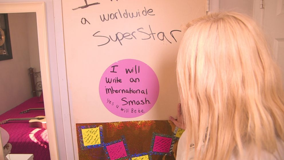 PHOTO: Filled with post-it affirmations, this was where the seeds of her ambition and intentions were planted.