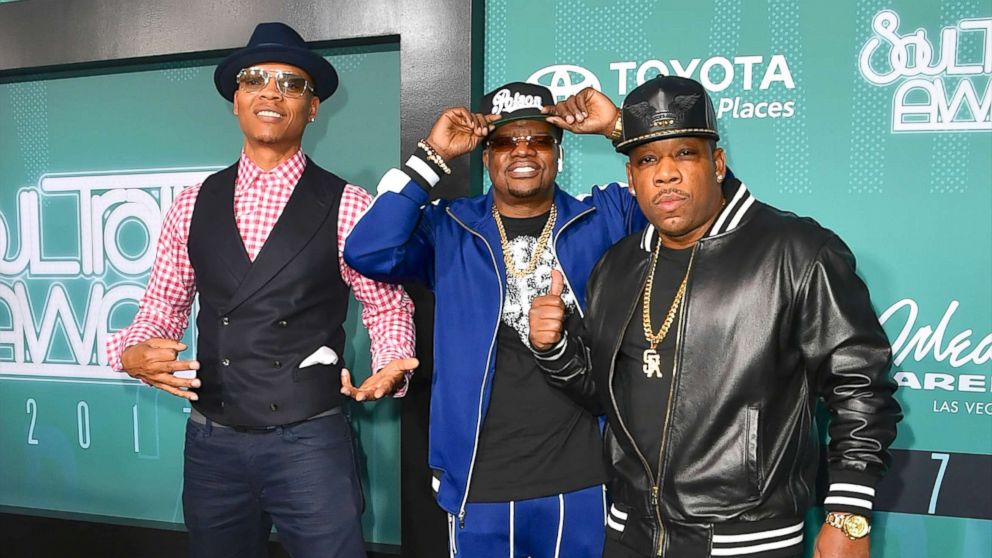 PHOTO: (L-R) Ronnie DeVoe, Ricky Bell and Michael Bivins of Bell Biv DeVoe attend the 2017 Soul Train Music Awards at the Orleans Arena on Nov. 5, 2017 in Las Vegas, Nevada. 