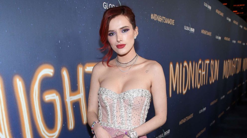 Bella Thorne attends Global Road Entertainment's world premiere of "Midnight Sun," March 15, 2018, in Hollywood, Calif. 
