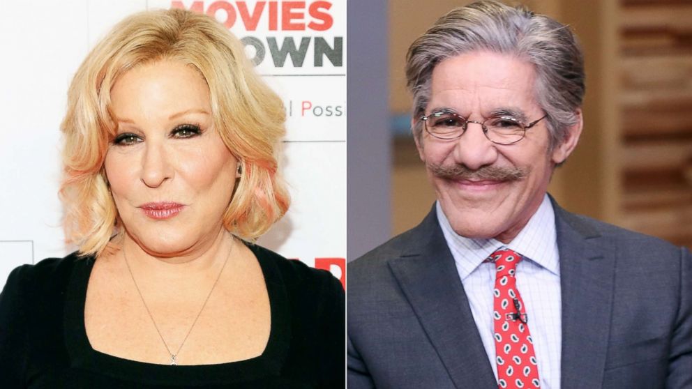 Bette Midler attends an event on Feb. 8, 2016, in Beverly Hills, Calif.| Geraldo Rivera appears on "Good Morning America" on March 3, 2016. 