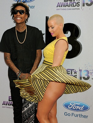 Amber Rose's Skirt on the Rise