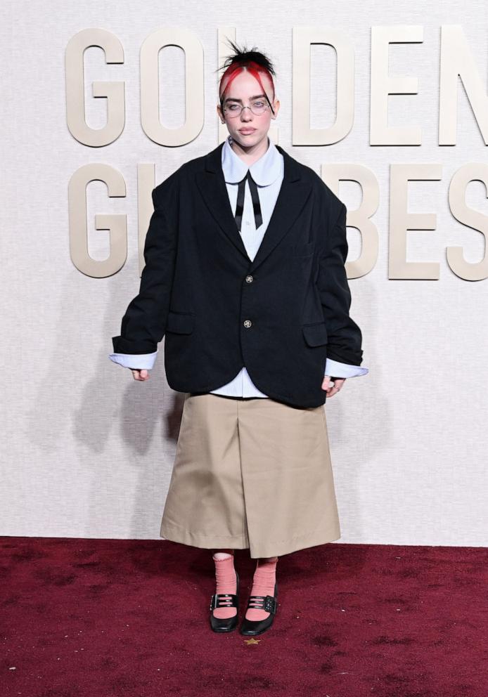 PHOTO: Billie Eilish at the 81st Golden Globe Awards held at the Beverly Hilton Hotel, Jan. 7, 2024 in Beverly Hills.