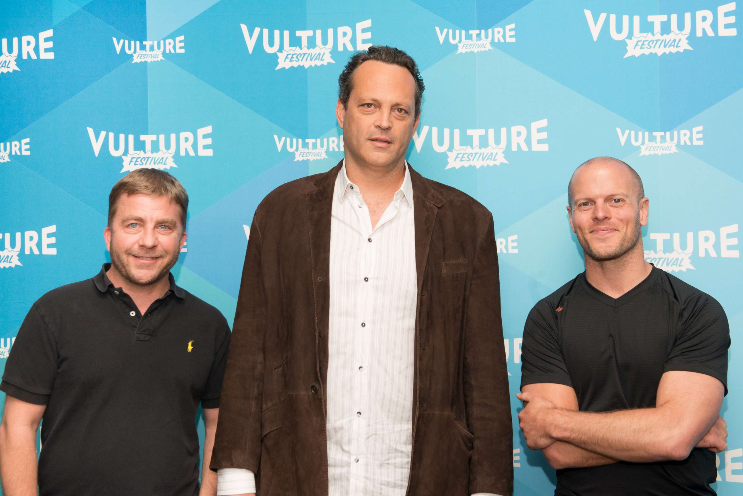 PHOTO: Peter Billingsley, Vince Vaughn and Tim Ferriss attend The Vulture Festival at Milk Studios, May 20, 2017, in New York.