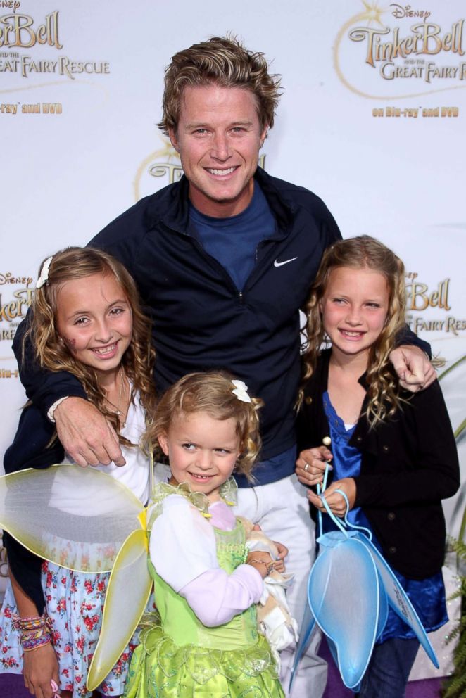 PHOTO: Billy Bush and his daughters, arrive to the special screening of "Tinker Bell And The Great Fairy Rescue" held at La Cienega Park, Aug. 28, 2010, in Beverly Hills, Calif.