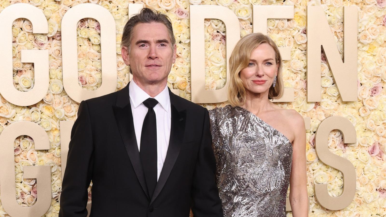 PHOTO: Billy Crudup and Naomi Watts attend the 81st Annual Golden Globe Awards at The Beverly Hilton on Jan.7, 2024 in Beverly Hills.