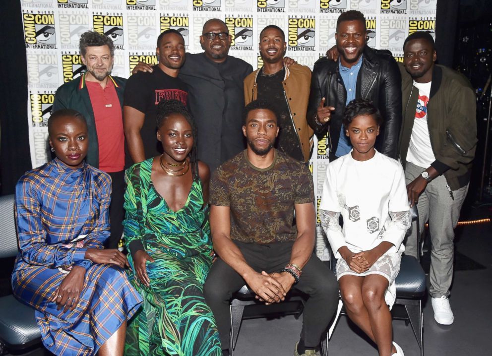 PHOTO: Director Ryan Coogler, and the cast of "Black Panther" attend San Diego Comic-Con International 2017 on July 22, 2017.