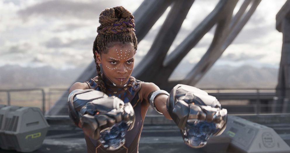   PHOTO: Letitia Wright in a scene of Black Panther 