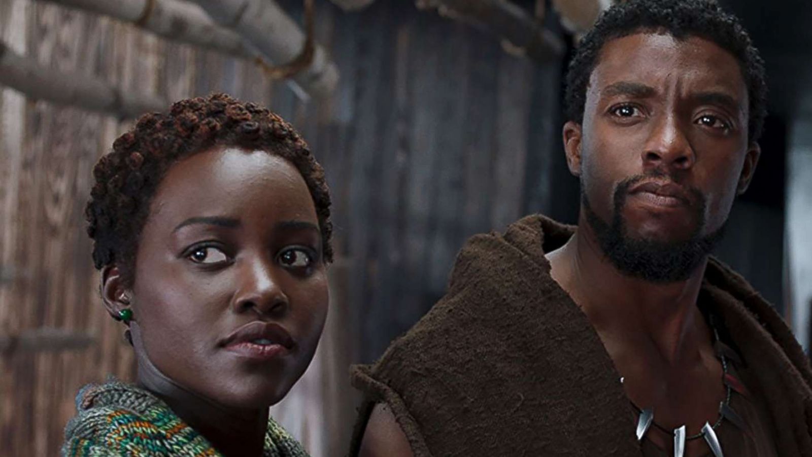 PHOTO: Lupita Nyong'o, Chadwick Boseman and Letitia Wright appear in a scene from Black Panther.