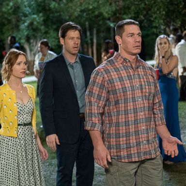 PHOTO: Ike Barinholtz, Leslie Mann & John Cena in a scene from "Blockers." 