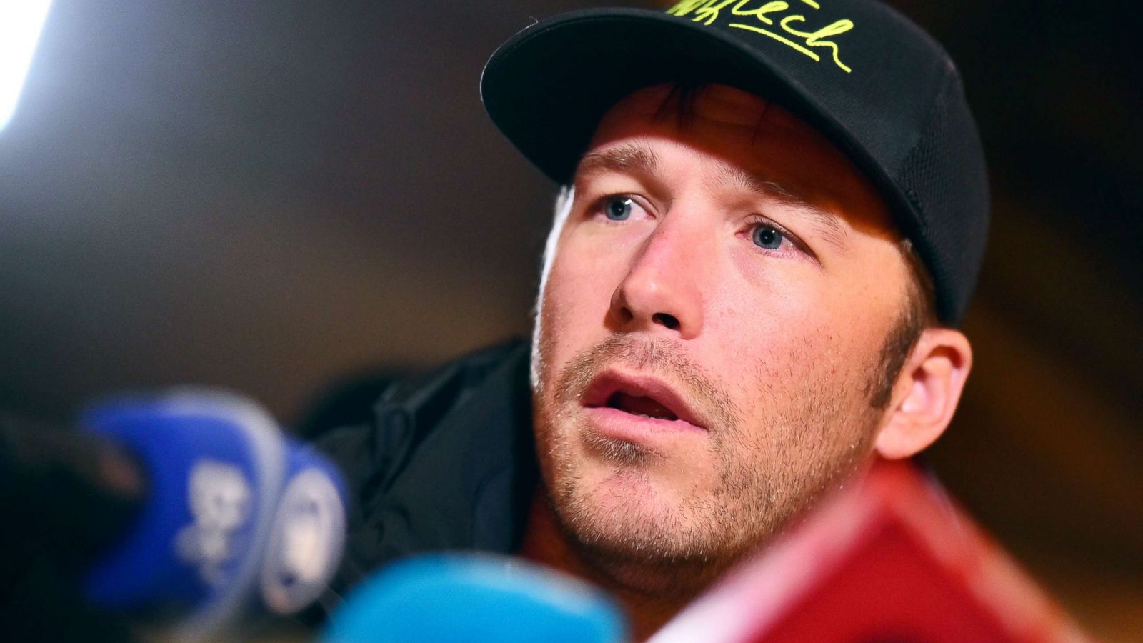 PHOTO: Bode Miller addresses the media during a press conference during the FIS Ski Alpine World Cupin Kitzbuehel on Jan. 20, 2017.