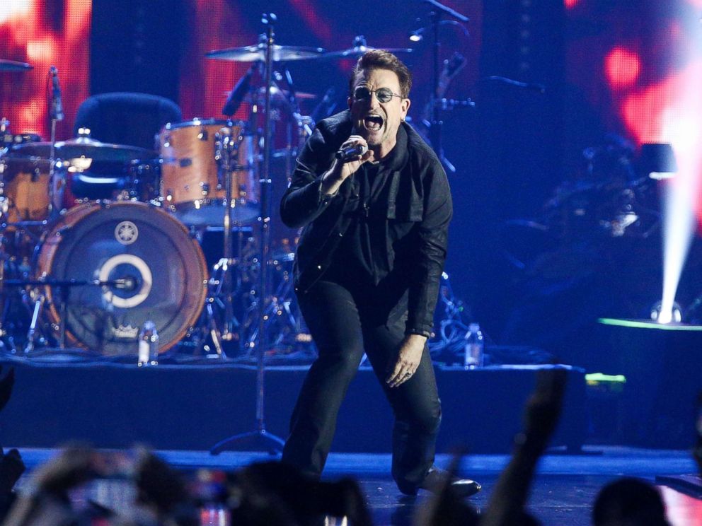 PHOTO: Bono of the music group U2 performs at the 2016 iHeartRadio Music Festival, Sept. 23, 2016, in Las Vegas.