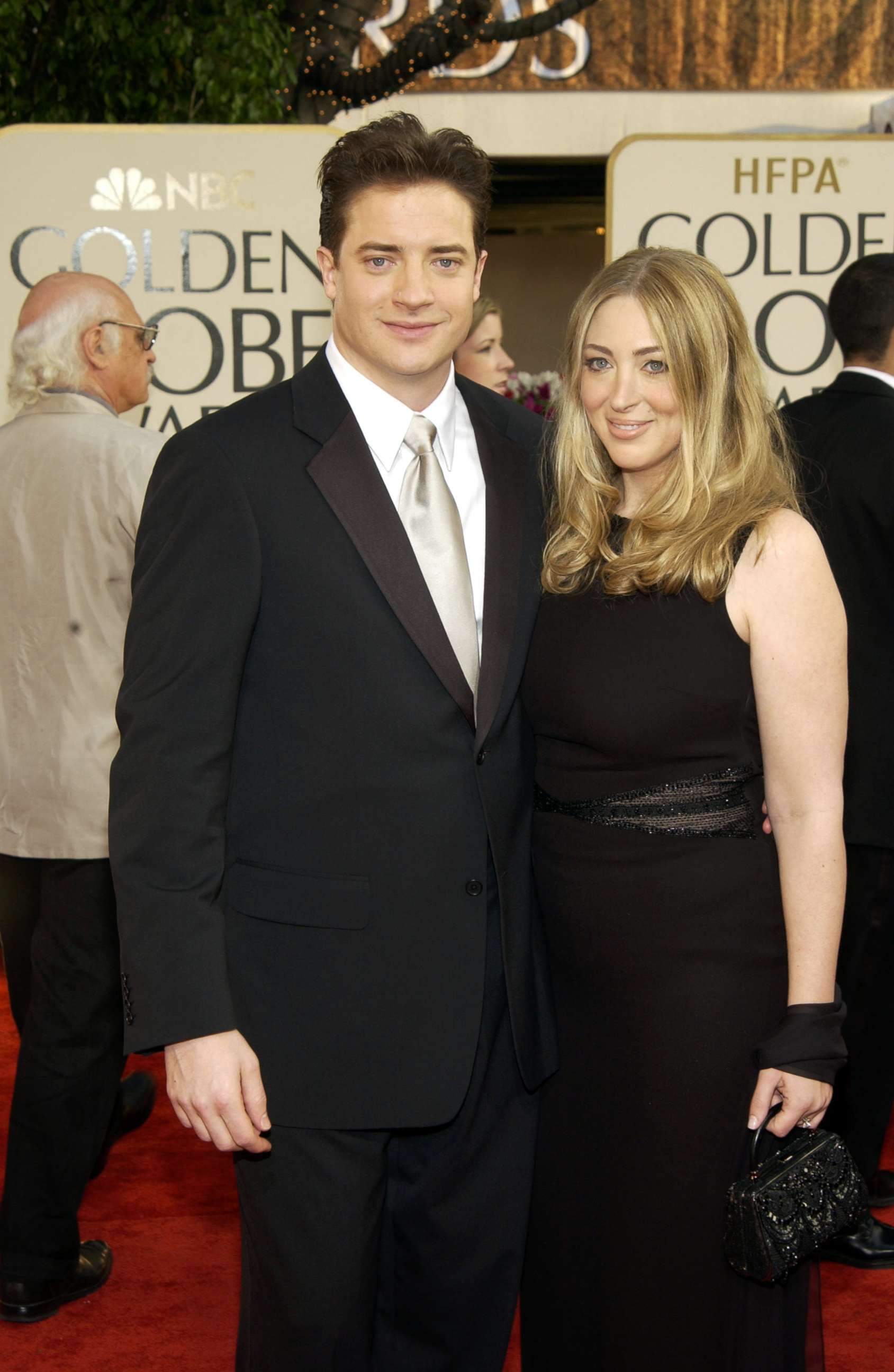 PHOTO: Brendan Fraser and Afton Smith arrive for the 60th annual Golden Globe awards at the Beverly Hilton Hotel, Jan. 19, 2003, in Beverly Hills, Calif.