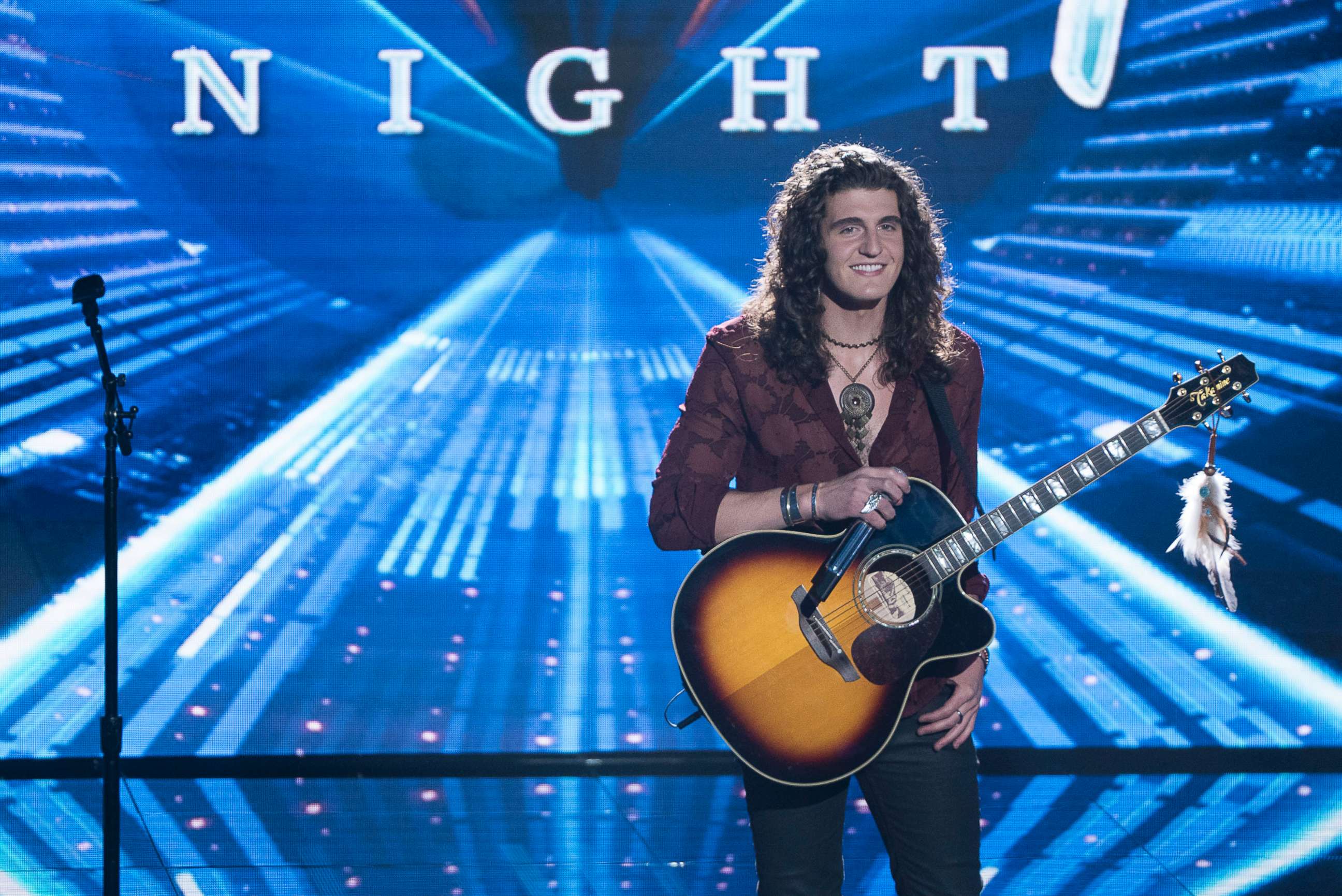 PHOTO: Cade Foehner performs on "American Idol," April 29, 2018, on the ABC Television Network.