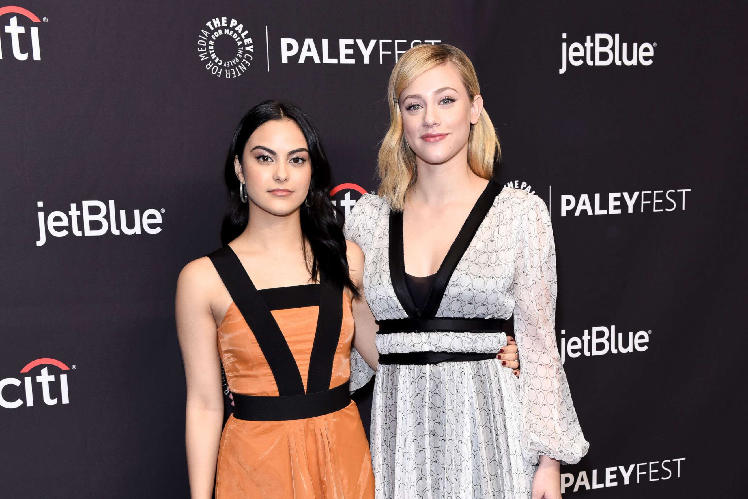 PHOTO: Camila Mendes and Lili Reinhart attend PaleyFest Los Angeles 2018 "Riverdale" at Dolby Theatre, March 25, 2018, in Hollywood, Calif.