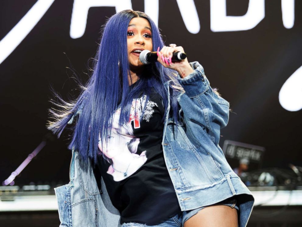 PHOTO: Rapper Cardi B performs onstage for 2018 Broccoli City Festival at RFK Stadium, April 28, 2018 in Washington, D.C.