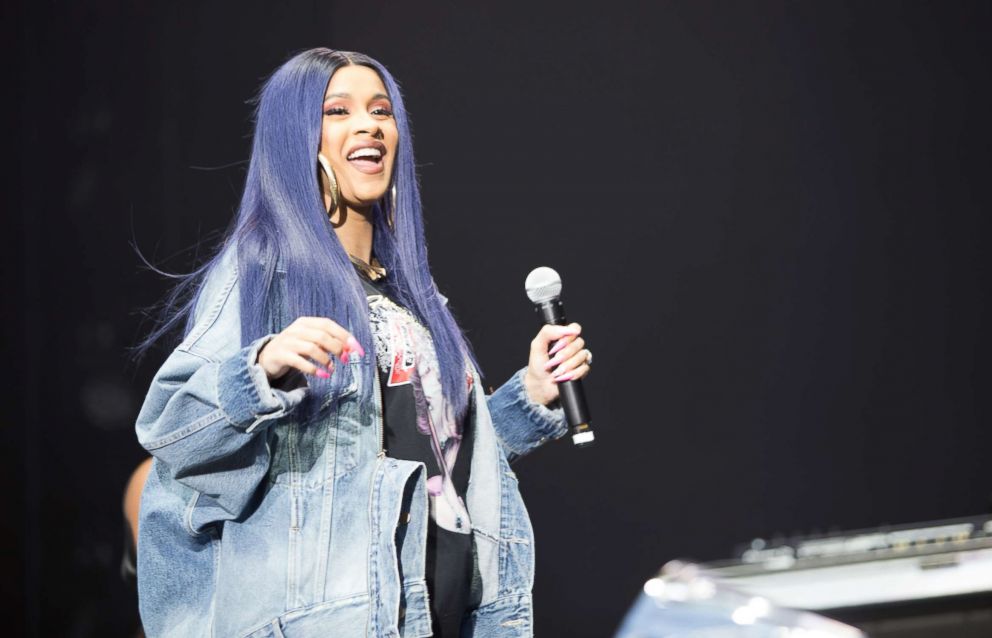 PHOTO: Rapper Cardi B performs onstage for 2018 Broccoli City Festival at RFK Stadium, April 28, 2018, in Washington, DC.