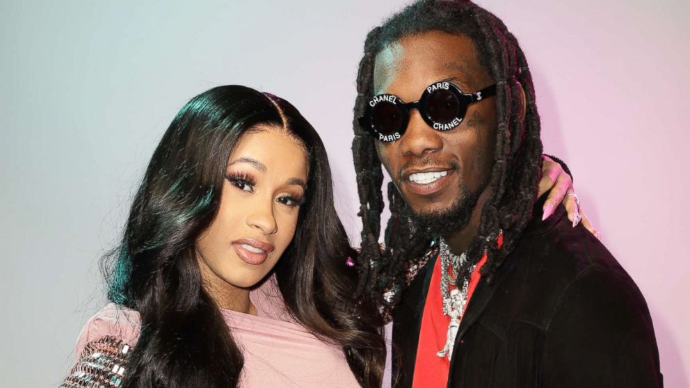 PHOTO: Cardi B and Offset are pictured backstage at the Mandalay Bay Resort and Casino in Las Vegas, April 26, 2018.