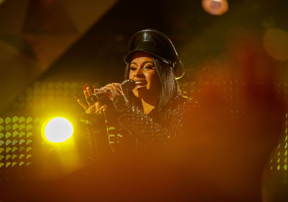 PHOTO: Cardi B performs onstage during the 2018 iHeartRadio Music Awards, March 11, 2018, in Inglewood, Calif. 