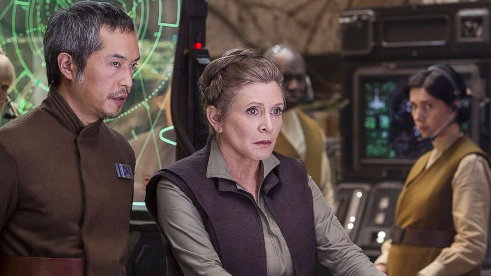 PHOTO: Carrie Fisher and Ken Leung appear in a scene from "Star Wars: Episode VII - The Force Awakens."