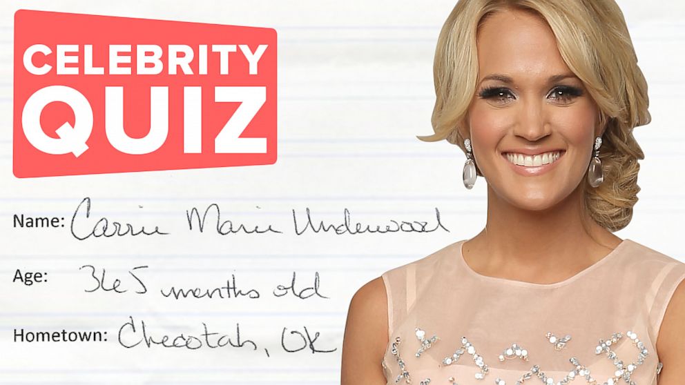 Celebrity Quiz- Carrie Underwood