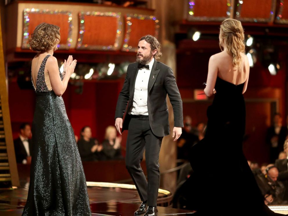 PHOTO: Casey Affleck accepts the Best Actor award for Manchester by the Sea from actor Brie Larson onstage during the 89th Annual Academy Awards at Hollywood and Highland Center on Feb. 26, 2017 in Hollywood, Calif.