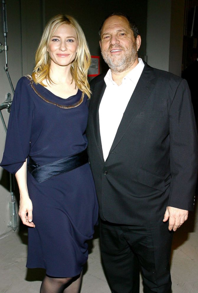 PHOTO: Cate Blancett and Harvey Weinstein attend the New York Film Festival screening of "I'm Not There," Oct. 4, 2007, in New York City.
