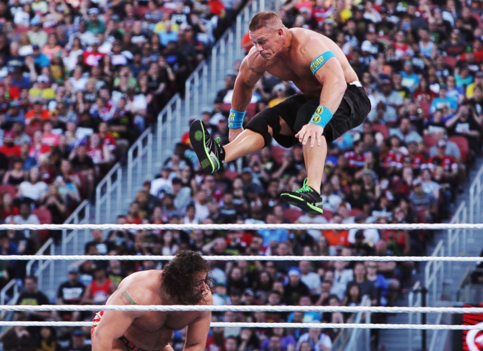 PHOTO: John Cena during WWE WrestleMania 31 at Levi's Stadium, Mar 29, 2015, in Santa Clara, Calif.