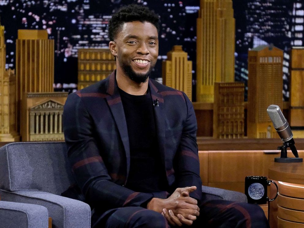 PHOTO: Chadwick Boseman visits The Tonight Show Starring Jimmy Fallon at Rockefeller Center, Feb. 28, 2018 in New York City.
