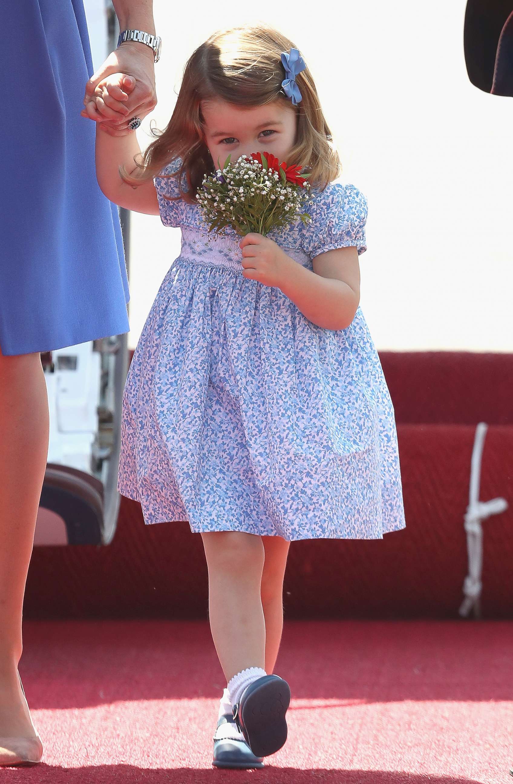 PHOTO: Princess Charlotte of Cambridge arrives at Berlin Tegel Airport during an official visit to Poland and Germany, July 19, 2017, in Berlin.  