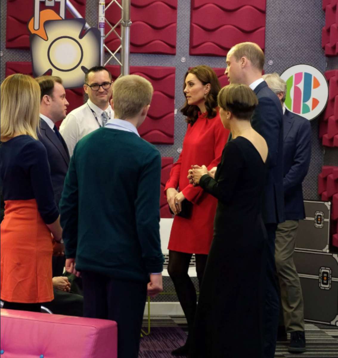 PHOTO: Kate Middleton and Prince William visit the BBC Children’s department to see how the BBC runs interactive workshops called “Stepping Out” sessions during the Children’s Global Media Summit in Manchester, U.K., Dec. 6, 2017.
