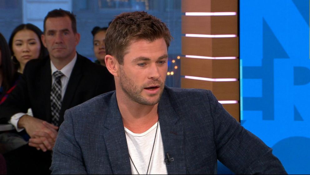 PHOTO: Chris Hemsworth appears on "Good Morning America," Jan. 15, 2017.