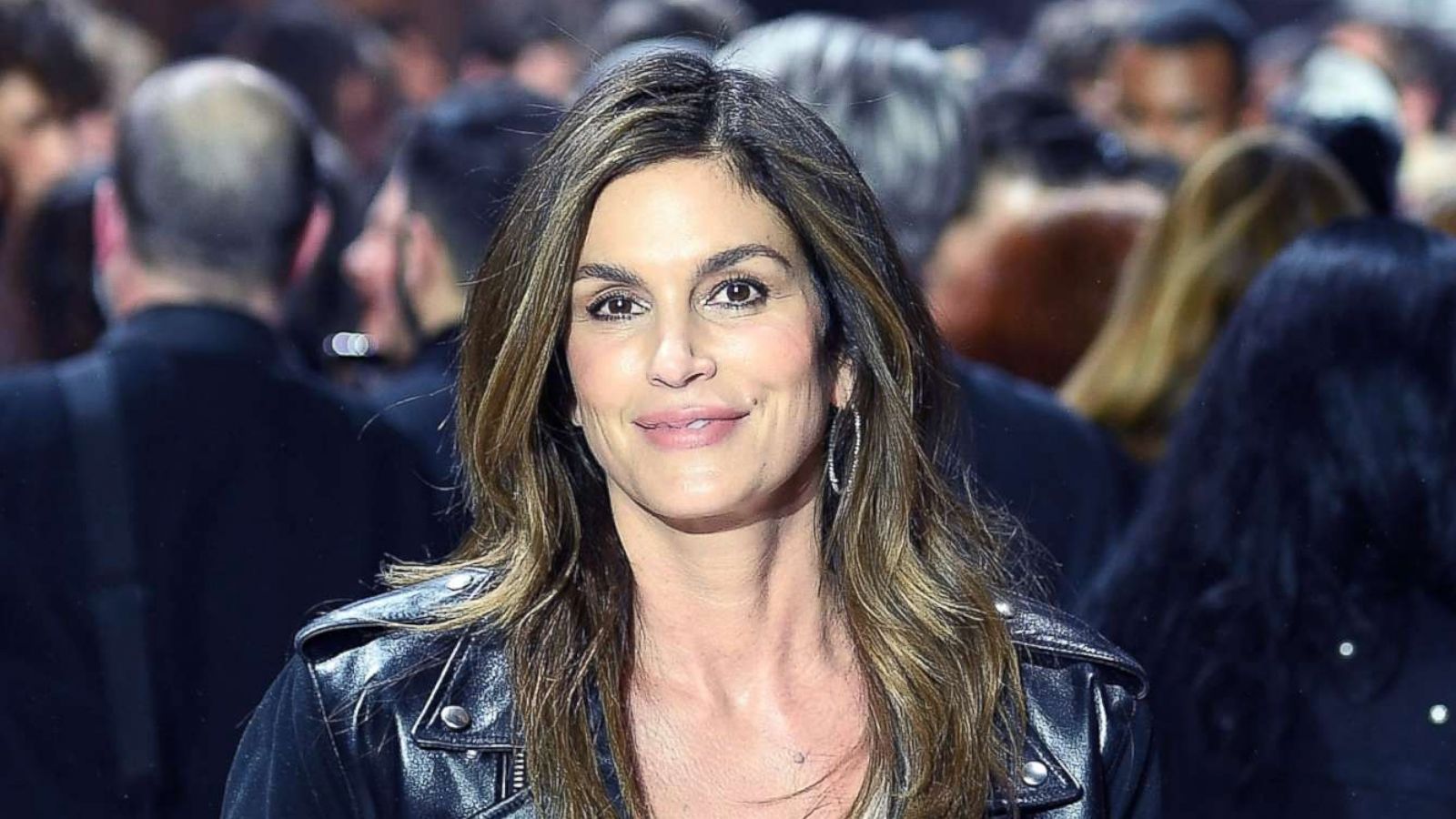 PHOTO: Cindy Crawford attends New York Fashion Week at the American Stock Exchange Building, Feb. 13, 2018, in New York.