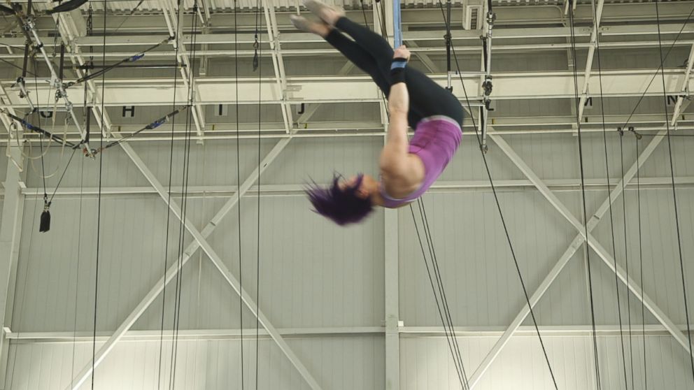 PHOTO: At Cirque du Soleil's headquarters hosts practice arenas on site for performers to train and practice for their shows.