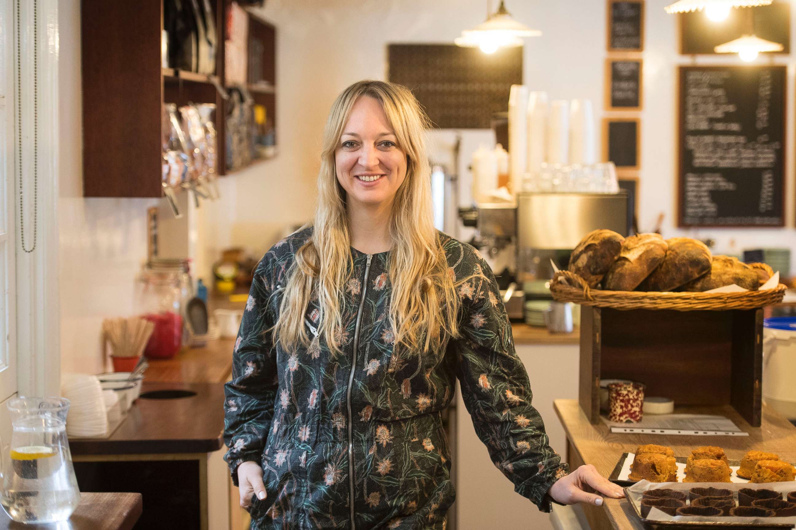 PHOTO: Claire Ptak, owner of Violet Bakery in Hackney, east London, March 20, 2018. Ptak has been chosen to make the cake for the wedding in May for Prince Harry and Meghan Markle. 