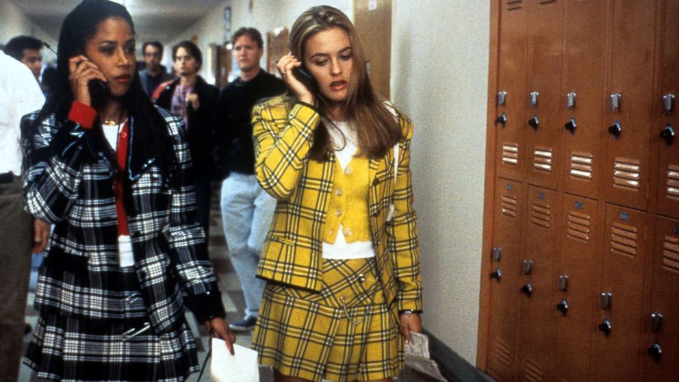 PHOTO: Stacey Dash and Alicia Silverstone talk on their mobile phones in a scene from the film "Clueless," 1995.