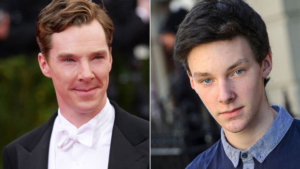 Tyler Michell, right, is a doppelgnger of Benedict Cumberbatch.