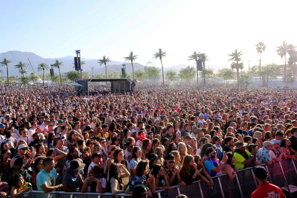 PHOTO: A view of the crowd during 2018 Coachella Valley Music And Arts Festival Weekend 1 at the Empire Polo Field on April 14, 2018, in Indio, Calif. 