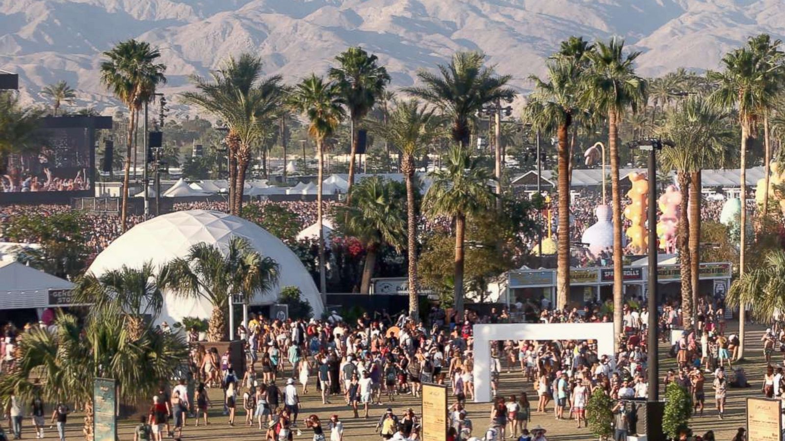 PHOTO: Festivalgoers attend day 2 of the 2017 Coachella Valley Music & Arts Festival (Weekend 2) at the Empire Polo Club, in this file photo dated April 22, 2017, in Indio, Calif.